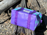 Mesh/PVC Overnight Bag purple/green