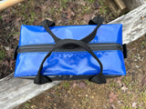 Extra large PVC toiletry bag - in stock - black/blue