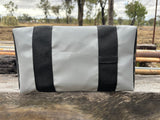 Extra large PVC toiletry bag - in stock - grey/aqua/black