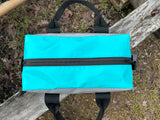 Extra large PVC toiletry bag - in stock - grey/aqua/black